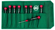 8 Piece - T5; T6; T7; T8 x 40mm; T9; T10 x 50mm; T15; T20 x 60mm - PicoFinish Precision Torx Screwdriver Set in Canvas Pouch - Americas Tooling