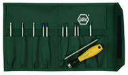 12 Piece - System 4 ESD Safe Drive-Loc Interchangeable Set - #26985 - Slotted 1.5 - 4.0 and Phillips #000 - 1 and Torx® T1-T15 - Canvas Pouch - Americas Tooling