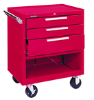 3-Drawer Roller Cabinet w/ball bearing Dwr slides - 35'' x 18'' x 27'' Red - Americas Tooling