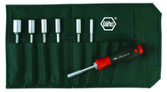 8 Piece - Drive-Loc VI Interchangeable Set Nut Wiha Driver Inch - #28196 - Includes: 3/16; 1/4; 5/16; 11/32; 3/8; 7/16 and 1/2" - Canvas Pouch - Americas Tooling