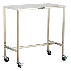 Lakeside - Mobile Work Benches; Type: Mobile Instrument Table ; Length: 20 (Inch); Depth (Inch): 16 ; Height (Inch): 34 ; Maximum Height (Inch): 34 ; Top Material: Stainless Steel - Exact Industrial Supply