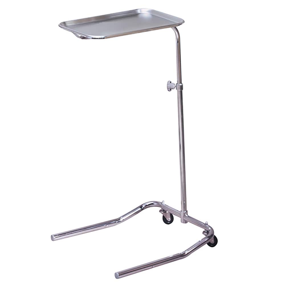 Lakeside - Emergency Preparedness Supplies; Type: Mayo Stand ; Contents/Features: Stainless Steel Tray is Removable For Sanitation; Tray Height is Adjustable (34" to 53") With Convenient Twist Knob on Upright; Tray is 19-1/4" x 12-1/2"; ?'California' Sty - Exact Industrial Supply