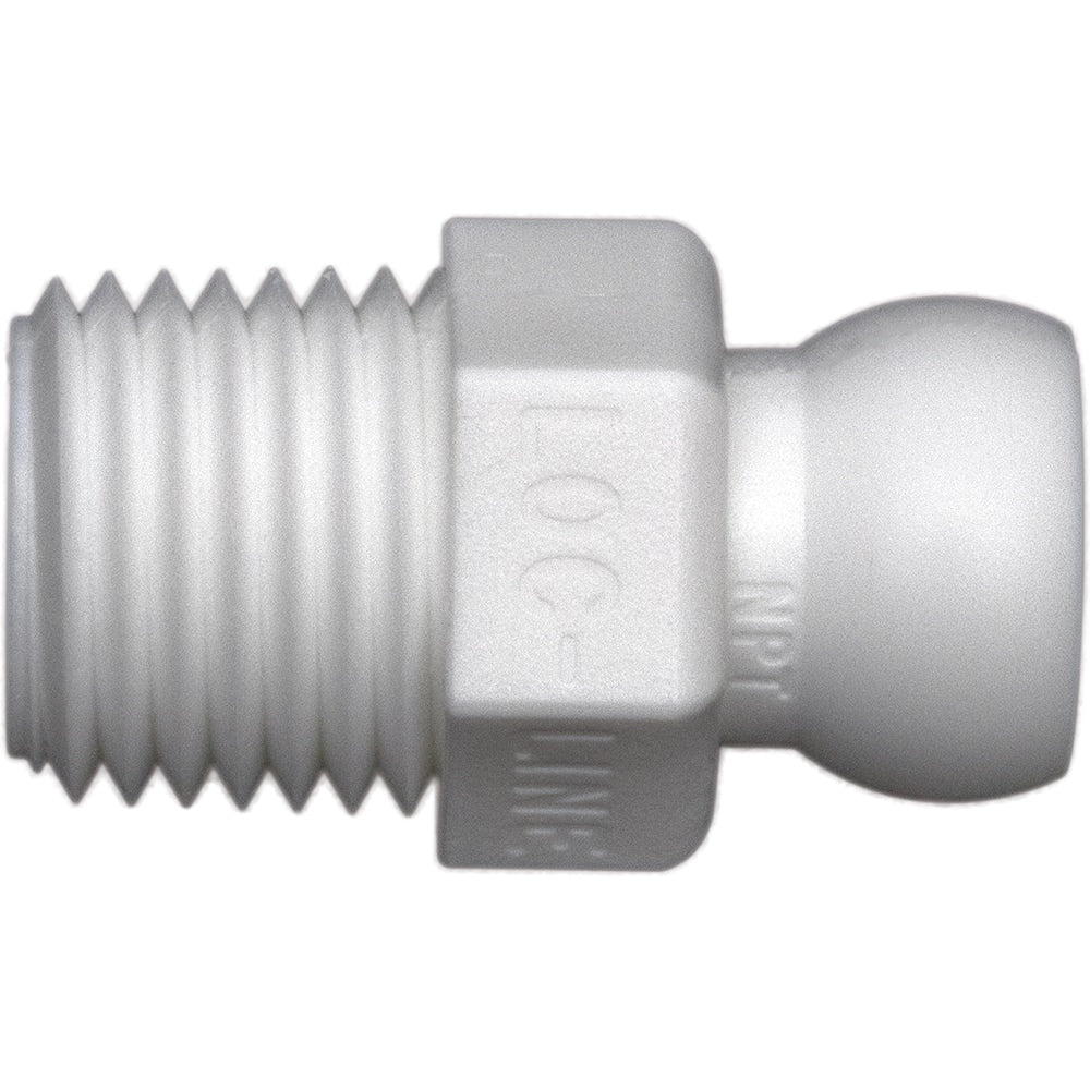 Loc-Line - Coolant Hose Adapters, Connectors & Sockets; Type: Connector ; Hose Inside Diameter (Inch): 1/4 ; Thread Type: NonThreaded ; Connection Type: 1/8 NPT ; Body Material: Acetal ; Maximum Flow Rate (GPM): 4.17 - Exact Industrial Supply