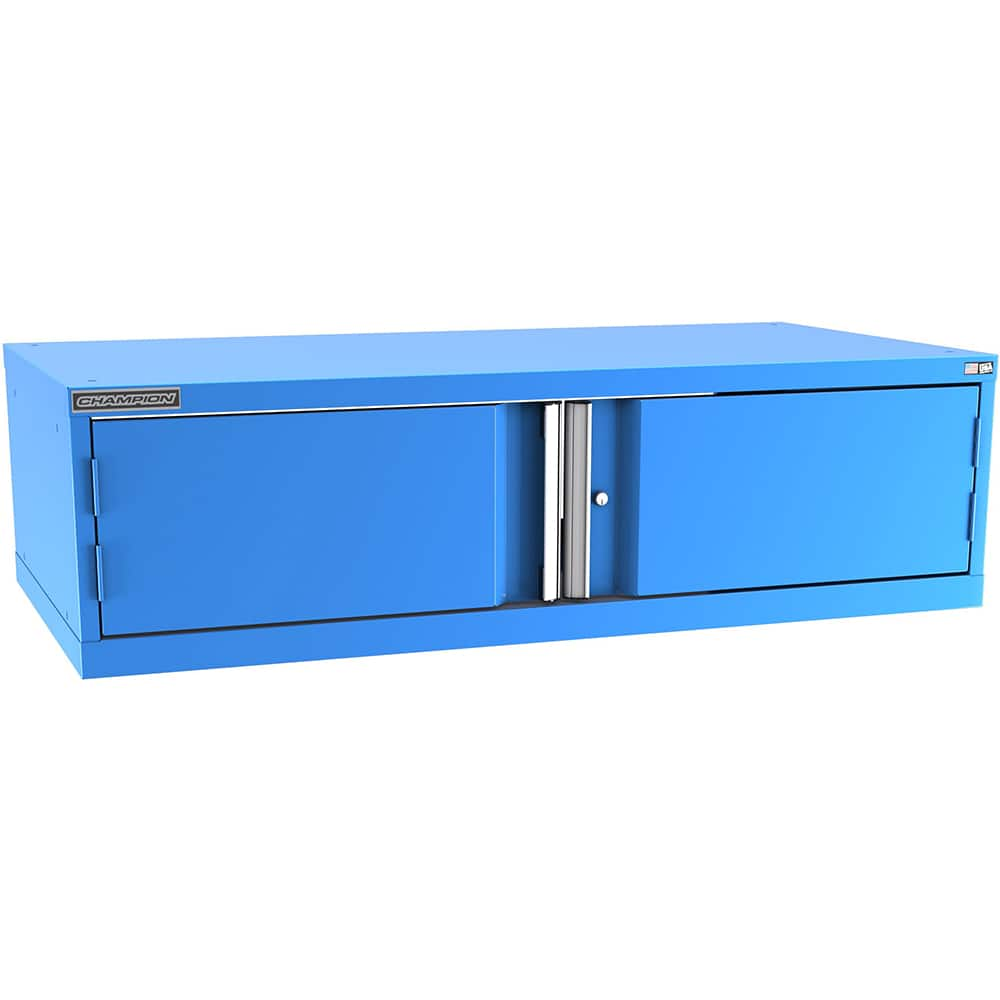 Champion Tool Storage - Storage Cabinets; Type: Stacked/Overhead Double Wide Door Cabinet ; Width (Inch): 56-1/2 ; Depth (Inch): 28-1/2 ; Height (Inch): 15-3/4 ; Number of Shelves: 1 ; Material: Steel - Exact Industrial Supply