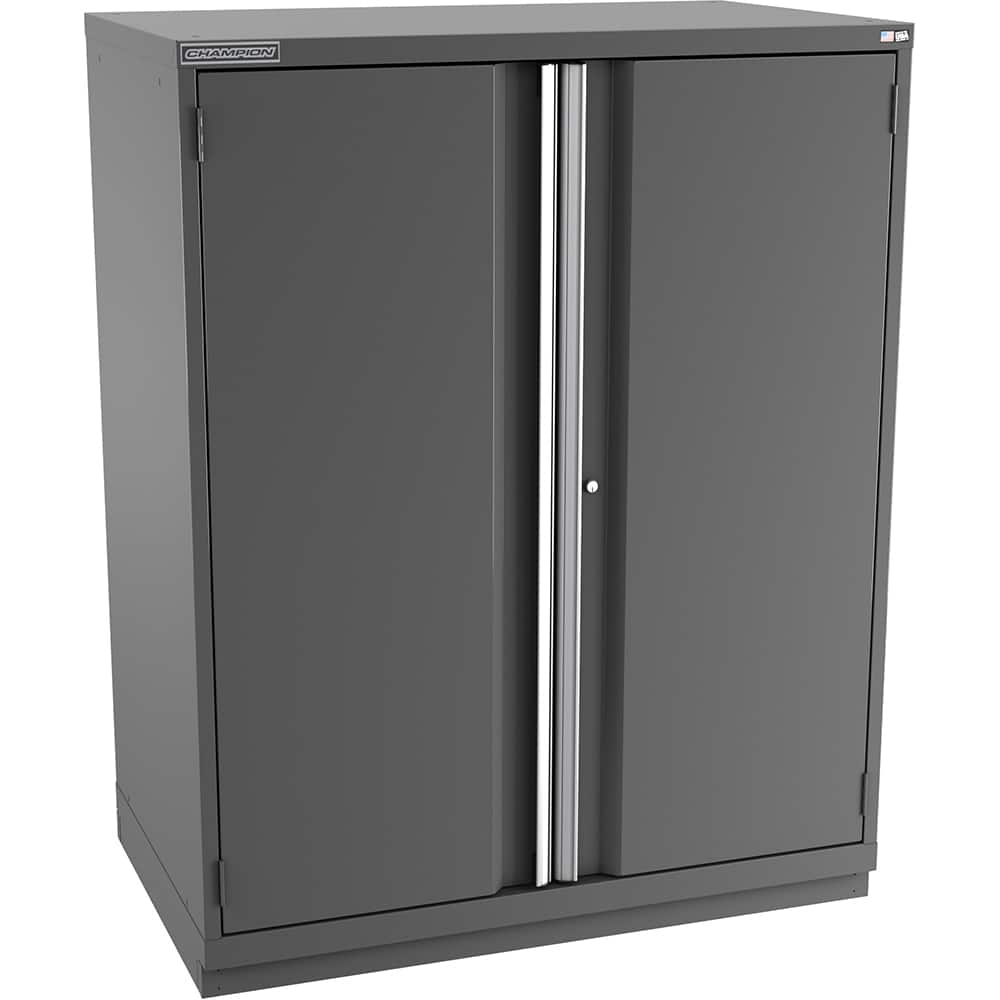 Champion Tool Storage - Storage Cabinets; Type: Eye-Level Height Extra Wide Door Cabinet ; Width (Inch): 47 ; Depth (Inch): 28-1/2 ; Height (Inch): 59-1/2 ; Number of Shelves: 5 ; Material: Steel - Exact Industrial Supply