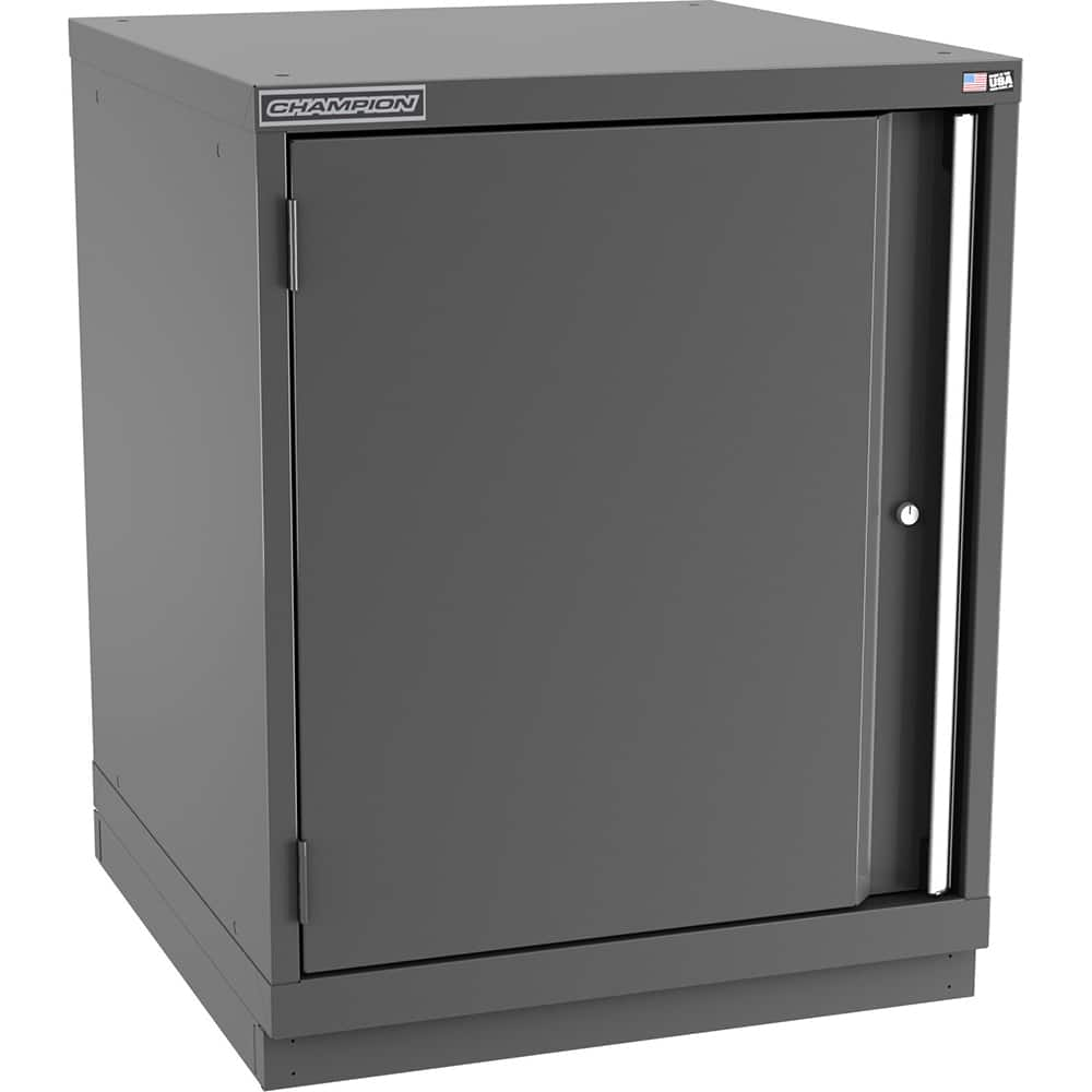 Champion Tool Storage - Storage Cabinets; Type: Bench-Height Standard Wide Door Cabinet ; Width (Inch): 28-1/4 ; Depth (Inch): 28-1/2 ; Height (Inch): 35-7/8 ; Number of Shelves: 3 ; Material: Steel - Exact Industrial Supply