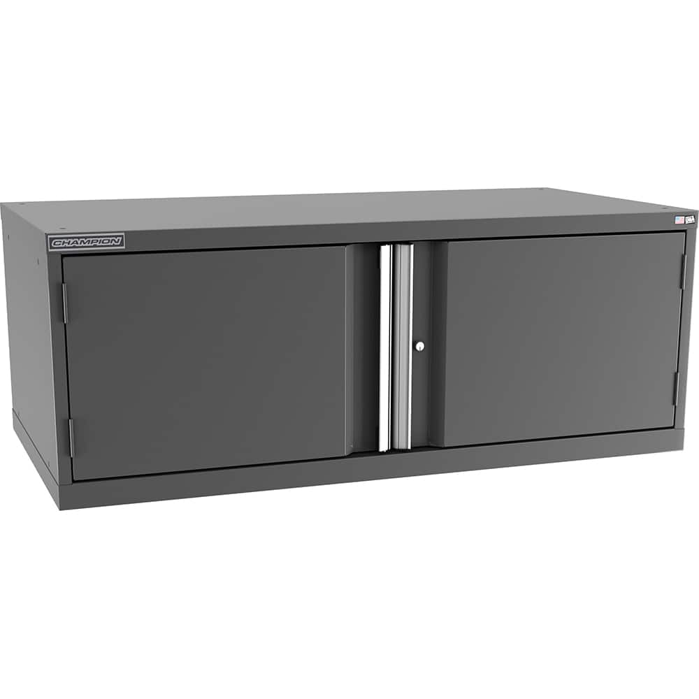 Champion Tool Storage - Storage Cabinets; Type: Stacked/Overhead Double Wide Door Cabinet ; Width (Inch): 56-1/2 ; Depth (Inch): 28-1/2 ; Height (Inch): 21-5/8 ; Number of Shelves: 2 ; Material: Steel - Exact Industrial Supply