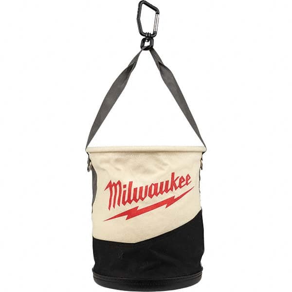 Milwaukee Tool - 2 Pocket, Canvas, Tan/Black Bucket Tool Organizer - Americas Tooling