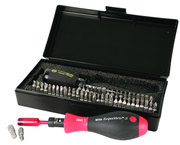 53 Piece - TorqueVario-S Handle 10-50 In/Lbs Handle - #28595 - Includes: Slotted; Phillips; Torx®; Hex Inch & Metric; Pozi; Torq Set and Triwing Bits - Storage Box - Americas Tooling