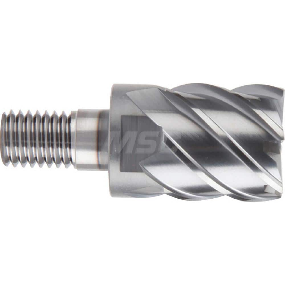 YG-1 - Square End Mill Heads; Mill Diameter (Inch): 1/2 ; Mill Diameter (Decimal Inch): 0.5000 ; Number of Flutes: 6 ; Length of Cut (Inch): 1/2 ; Length of Cut (Decimal Inch): 0.5000 ; Connection Type: M6 - Exact Industrial Supply