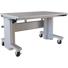 BOSTONtec - Mobile Work Benches; Type: Mobile Work Bench ; Length: 48 (Inch); Depth (Inch): 30 ; Height (Inch): 28 ; Maximum Height (Inch): 44 ; Top Material: Laminate - Exact Industrial Supply