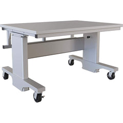 BOSTONtec - Mobile Work Benches; Type: Mobile Work Bench ; Length: 48 (Inch); Depth (Inch): 36 ; Height (Inch): 28 ; Maximum Height (Inch): 44 ; Top Material: Laminate - Exact Industrial Supply