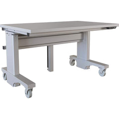 BOSTONtec - Mobile Work Benches; Type: Mobile Work Bench ; Length: 48 (Inch); Depth (Inch): 30 ; Height (Inch): 28 ; Maximum Height (Inch): 44 ; Top Material: Laminate - Exact Industrial Supply