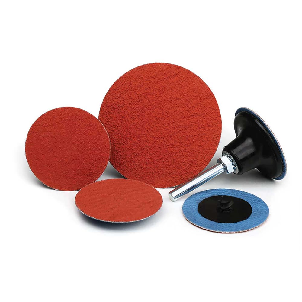 Superior Abrasives - Quick Change Discs; Disc Diameter (Inch): 3 ; Attaching System: Type R ; Abrasive Type: Coated ; Abrasive Material: Ceramic ; Grit: 50 ; Backing Material: Polyester - Exact Industrial Supply