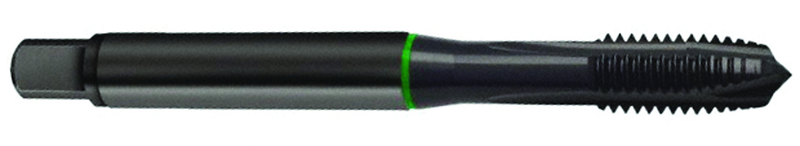 3/8-16 Dia. - 2B - 3 FL - Cobalt Plug Green Ring Tap - Blk-Ox FORM-B DIN 374 - Americas Tooling