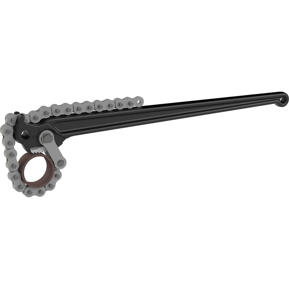 Petol - Chain & Strap Wrenches; Type: Chain Tong ; Maximum Pipe Capacity (Inch): 24 ; Chain/Strap Length: 83 (Inch); Handle Length: 27 (Inch) - Exact Industrial Supply