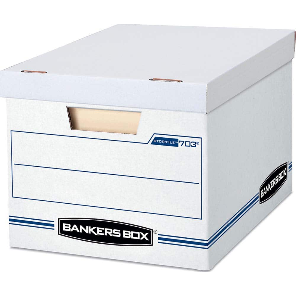 BANKERS BOX - Compartment Storage Boxes & Bins; Type: Storage Box ; Number of Compartments: 1.000 ; Overall Width: 12 ; Overall Depth: 16-1/4 (Inch); Overall Height (Inch): 10-1/2 ; Color: White - Exact Industrial Supply