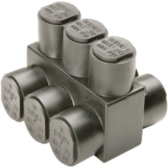 Burndy - Split Bolt Connectors; Connector Material: Aluminum ; Maximum Compatible Wire Size (AWG): 2/0 ; Minimum Compatible Wire Size (AWG): 14 ; Compatible Wire Type: Aluminum; Copper ; Base Width (Inch): 1.56 ; Base Width (Decimal Inch): 1.56 - Exact Industrial Supply