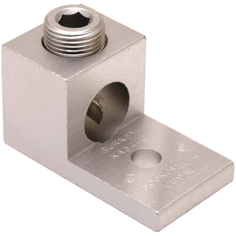 Burndy - Ring Terminals; Terminal Type: Rectangle ; Insulation Type: NonInsulated ; Connection Type: Lug ; Compatible Wire Size (AWG): 6 (Strand) ; Compatible Wire Size (kcmil): 250 ; Stud Size (Inch): 5/16 - Exact Industrial Supply