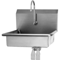 SANI-LAV - Sinks; Type: Hands-Free Wall Mounted Wash Sink ; Outside Length: 22 (Inch); Outside Width: 19 (Inch); Outside Height: 14 (Inch); Inside Length: 19 (Inch); Inside Width: 15-1/2 (Inch) - Exact Industrial Supply