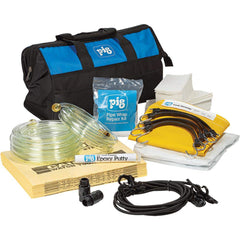 Leak Diverters; Diverter Type: Roof and Pipe Leak Diverter; Shape: Round; Length (Feet): 5.00; Width (Feet): 5; Material: Polyester; PVC; Includes: 2 - 25 Pack 1/4 Fold PIG ™ All-Purpose Wipers in a Poly Bag (WIP311); 1 - 18″ Ext. Dia. x 18″ H Leak Divert