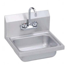 ELKAY - Stainless Steel Sinks Type: Hand Sink Wall Mount w/Manual Faucet Outside Length: 17 (Inch) - Americas Tooling