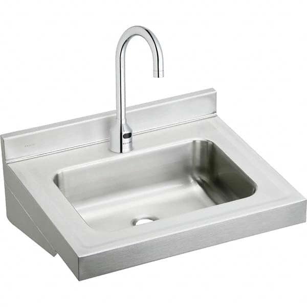 ELKAY - Stainless Steel Sinks Type: Lavatory Sink-Wall Hung Outside Length: 22 (Inch) - Americas Tooling