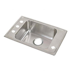 ELKAY - Stainless Steel Sinks Type: Drop In Sink Outside Length: 25 (Inch) - Americas Tooling