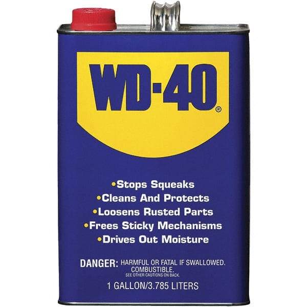 WD-40 - 1 Gal Multi-Use Product - Bulk, Liquid, Stop Squeaks, Removes & Protects, Loosens Rusted Parts, Free Sticky Mechanisms, Drives Out Moisture - Americas Tooling