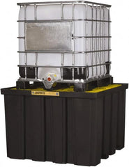 Justrite - 372 Gallon Sump Polyurethane IBC Pallet - 55 Inch Long x 55 Inch Wide x 37-1/2 Inch High, 1 Tote, 9,000 Lbs. Load Capacity, Fork Liftable - Americas Tooling