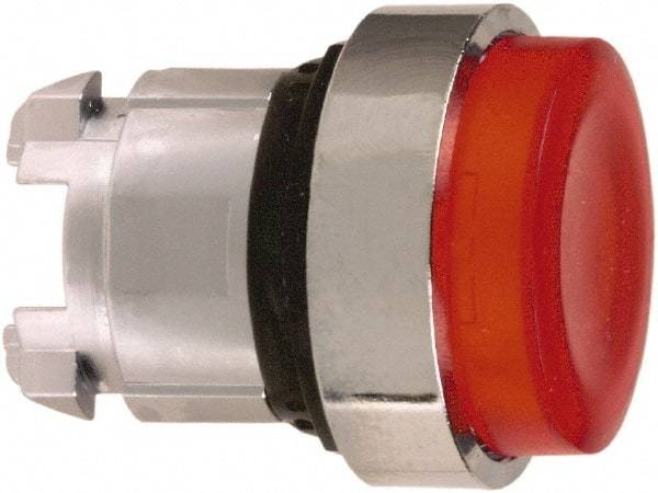 Schneider Electric - 22mm Mount Hole, Extended Straight, Pushbutton Switch Only - Round, Red Pushbutton, Illuminated, Maintained (MA) - Americas Tooling