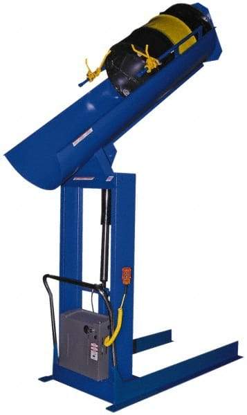 Vestil - 1,500 Lb Load Capacity, Drum Dumper - 63-3/4" High - Americas Tooling