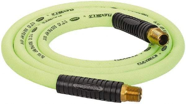 Legacy - 1/2" ID x 0.74" OD 8' Long Lead-In Whip Hose - FNPT x MNPT Swivel Ends, 300 Working psi, 140°, 1/2" Fitting, Green - Americas Tooling