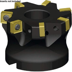 Kennametal - 8 Inserts, 4" Cut Diam, 1-1/2" Arbor Diam, 9.16mm Max Depth of Cut, Indexable Square-Shoulder Face Mill - 2° Lead Angle, 2" High, SN_J31252EN__ Insert Compatibility, Series KSSM - Americas Tooling