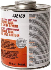 Oatey - 32 oz All-Purpose Medium Bodied Cement - Orange, Use with PVC & CPVC - Americas Tooling