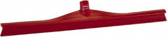 Vikan - 23.62" Rubber Blade Floor Squeegee - Single Edge, Red, Plastic Holder - Americas Tooling