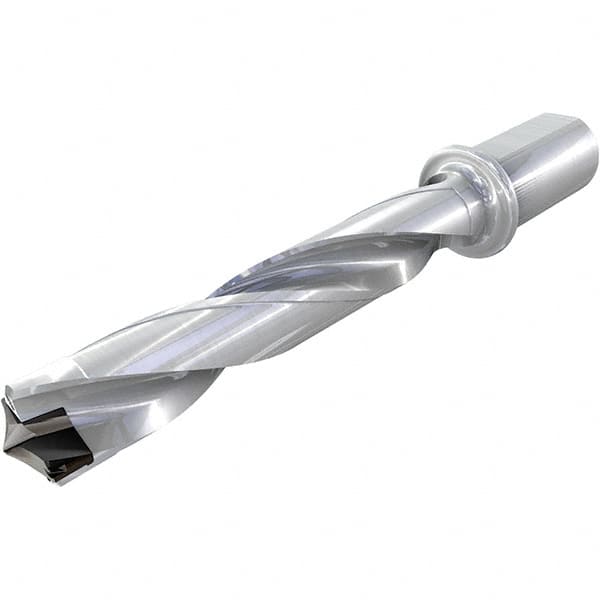 Iscar - 1.299 to 1.335" Diam, 3xD, 3.89" Max Drill Depth, 1-1/4" Shank Diam, 8.38" OAL, Replaceable Tip Drill - HFP-IQ Insert, 33 Seat Size, DFN Toolholder, Series ChamIOdrill - Americas Tooling