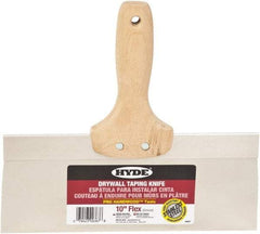 Hyde Tools - 10" Wide Flexible Blade Stainless Steel Joint Knife - Flexible, Hardwood Handle - Americas Tooling