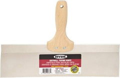 Hyde Tools - 14" Wide Flexible Blade Stainless Steel Joint Knife - Flexible, Hardwood Handle - Americas Tooling