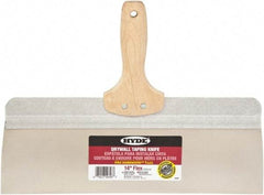 Hyde Tools - 14" Wide Flexible Blade Stainless Steel Joint Knife - Flexible, Hardwood Handle - Americas Tooling