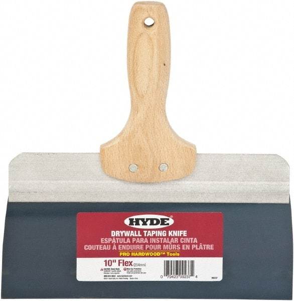 Hyde Tools - 10" Wide Flexible Blade Steel Joint Knife - Flexible, Hardwood Handle - Americas Tooling