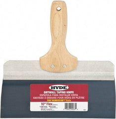 Hyde Tools - 10" Wide Flexible Blade Steel Joint Knife - Flexible, Hardwood Handle - Americas Tooling