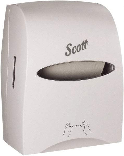 Scott - Hands Free, Plastic Paper Towel Dispenser - 16.13" High x 12.63" Wide x 10.2" Deep, 1 Roll, White - Americas Tooling