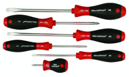 6 Piece - SoftFinish® Cushion Grip Screwdriver Set - #30294 - Includes: Slotted 4.0 - 8.0mm; Stubby 4.0mm; Phillips #1 - 2 - Americas Tooling