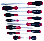 12 Piece - SoftFinish® Cushion Grip Screwdriver Set - #30297 - Includes: Slotted 3.0 - 10.0mm Phillips #0 - 3 - Americas Tooling