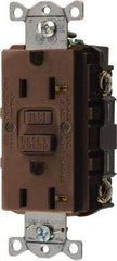 Hubbell Wiring Device-Kellems - 1 Phase, 5-20R NEMA, 125 VAC, 20 Amp, GFCI Receptacle - 2 Pole, Back and Side Wiring, Commercial Grade - Americas Tooling