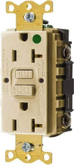 Hubbell Wiring Device-Kellems - 1 Phase, 5-20R NEMA, 125 VAC, 20 Amp, GFCI Receptacle - 2 Pole, Back and Side Wiring, Hospital Grade - Americas Tooling