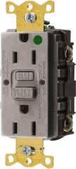 Hubbell Wiring Device-Kellems - 1 Phase, 5-15R NEMA, 125 VAC, 15 Amp, GFCI Receptacle - 2 Pole, Back and Side Wiring, Hospital Grade - Americas Tooling