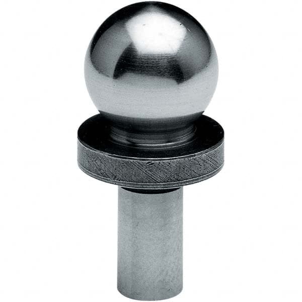 TE-CO - 1/2" Ball Diam, 1/4" Shank Diam, Alloy Steel Inspection Tooling Ball - Americas Tooling