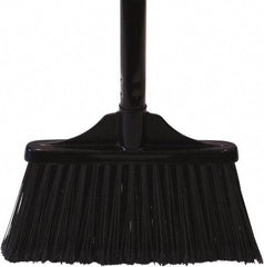 O-Cedar - 10" Wide, Black PET Bristles, 30" Metal Handle, Angled Broom - Flagged - Americas Tooling